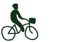 Icon of person riding bicycle